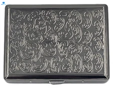 Retro Cigarette Case Victorian Style Metal Holder for Regular, Antique Brass 