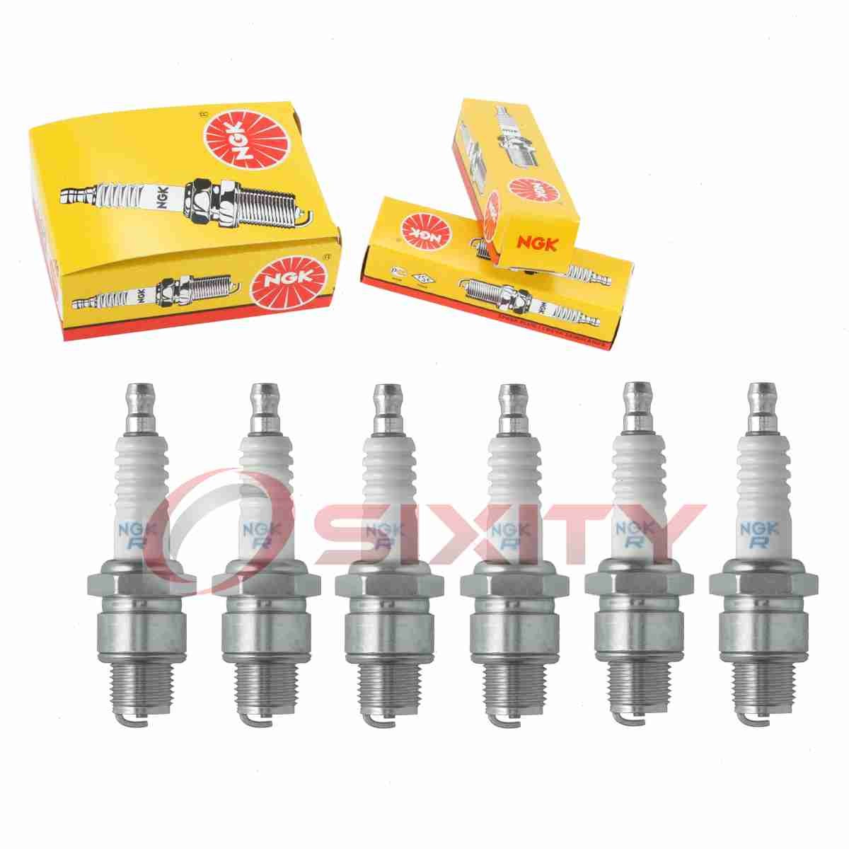 6 pc NGK 3322 BR4HS Standard Spark Plugs for WR10AC WR10A W9AO W14FR-U wt