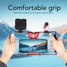 Phone Video Cage 1/4 Inch Screw Hole Phone Grip Stabilizer Cage for Live