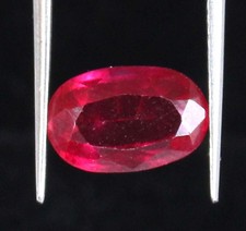 Utah Beryl Bixbite Red Emerald 3.45 Carat Natural Oval Gemstone Certified T13799