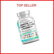 Clean Nutraceuticals Quercetin Zinc Vitamin C Vitamin D Bromelain Elderberry - L
