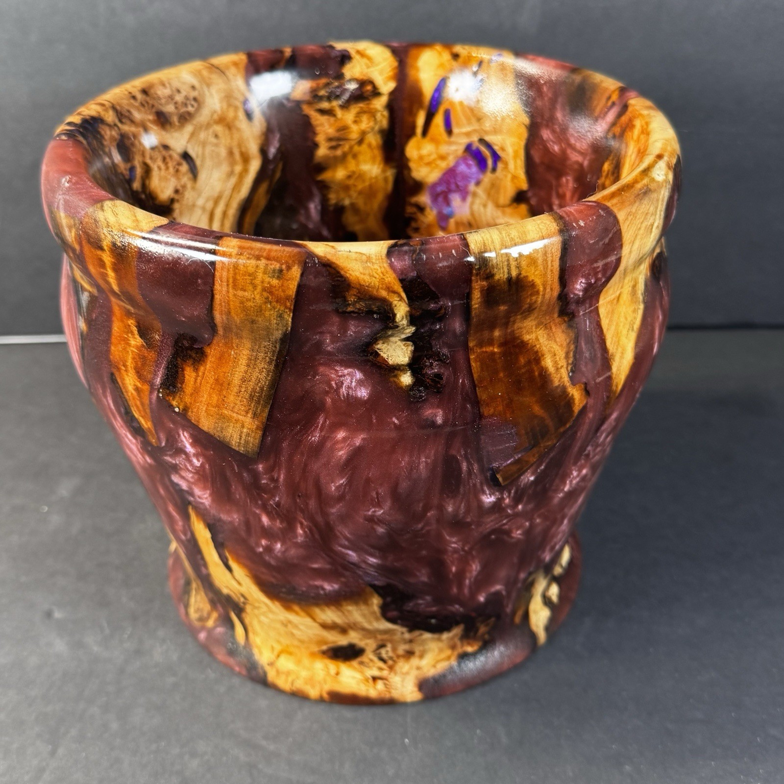 Handmade Pecan Wood and Resin Bowl Decorative Unique