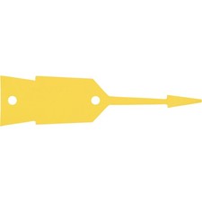1000 Pc Box Yellow Vinyl Key Tags Tear Resistant Self-Locking Arrow 4 1/2x 3/4