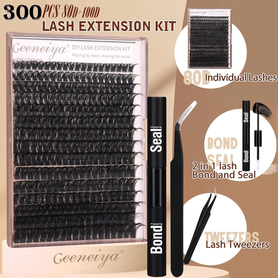 Volume Lash Clusters Kit DIY Lash Extension Kit D Eyelash Extensions with Lash B - Image 2 of 4