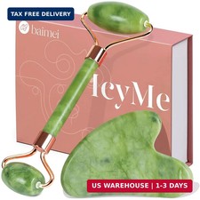 BAIMEI IcyMe Gua Sha Jade Roller Set, Cooling Face Roller Gua Sha Tool