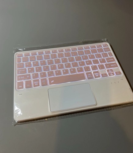 Universal Wireless Keyboard Touchpad Ultra Slim Quiet & 7 Color Backlit 10 Inch - Afbeelding 17 van 22