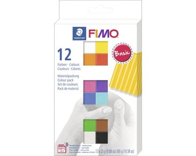 FIMO Soft Modelliermasse Colour Pack Basic 12x 25 g