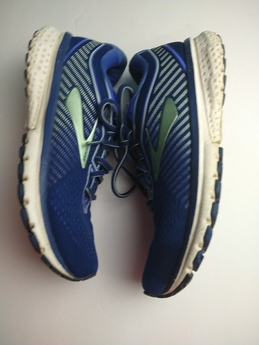 Brooks Woman 9.5 Ghost 12 Blue Green Sneakers Lace Up Low Top - Imagen 8 de 12