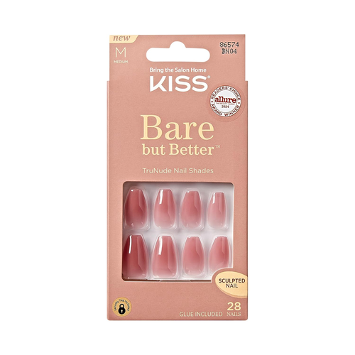 Bare but Better, Press on Nails, Nail Glue Included, 'Nude Nude', Color