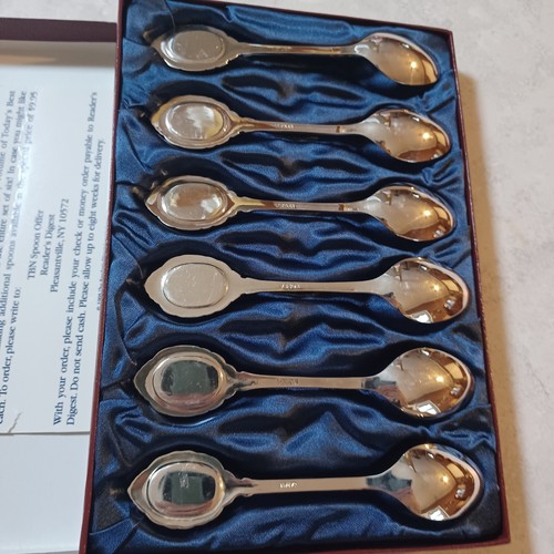 Vtg Espresso Demitasse Spoons Victorian Readers Digest Sugar Floral Spoons w/Box - Picture 8 of 13
