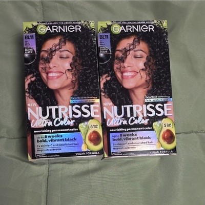 Garnier Nutrisse Ultra Color BL11 Jet Blue Black Permanent Hair 5 oz, 2 pk