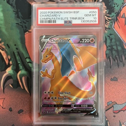 Charizard V SWSH050 SWSH: Sword & Shield Promo Cards Holo PSA 10 RARE Black star