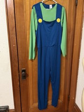 Luigi Halloween Adult Costume No Hat Or Gloves Size Medium 38-40