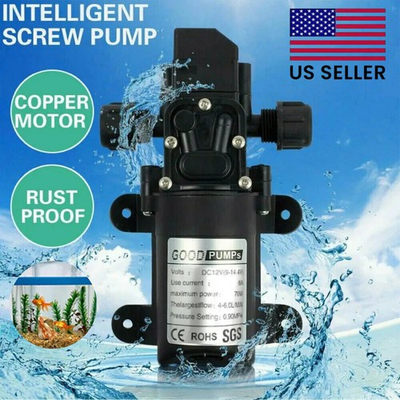 #ad #ad 12V Water Pump 130PSI Self Priming Pump Diaphragm High Pressure RV Auto Switch $14.99