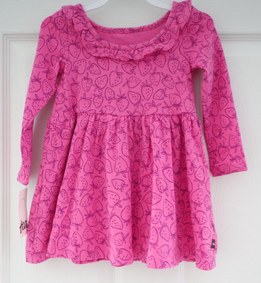 NWT Tea Collection Ruffle Collar Strawberry Ballet Dress Girl's Size 2