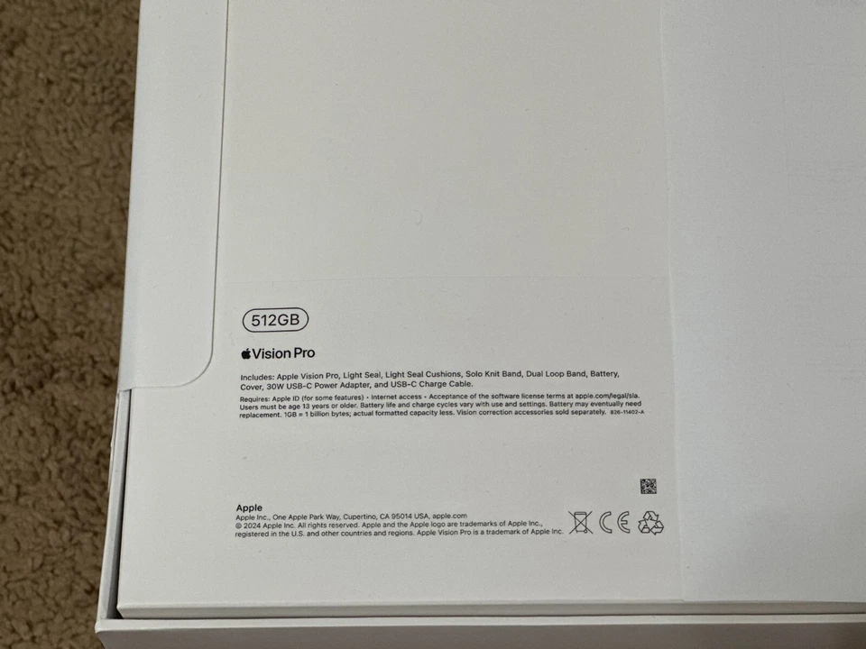 Apple Vision Pro 512GB Solo Knit Band, Dual Loop Band, Light Seal (IN HAND) - Image 2 of 4