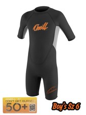 New O'Neill ISnorkle Reactor Toddler 2MM Spring Wetsuit Ocean Sz 6 Graphite Gray