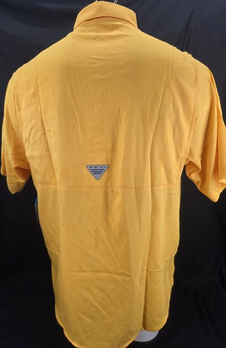 NEW Columbia PFG Short Sleeve Omni-Shield Tamiami SS Yellow Shirt Men M - Picture 3 of 10