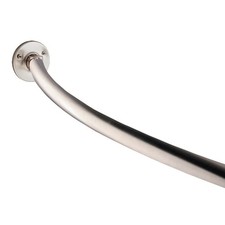 Adjustable Rotating Rust-Proof Curved Shower Rod in Satin Nickel Finish 45 to 72