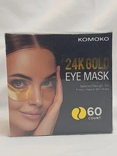 24K Gold Eye Masks for Dark Circles and Puffiness Gel Eye Mask Skincare 60 Pcs