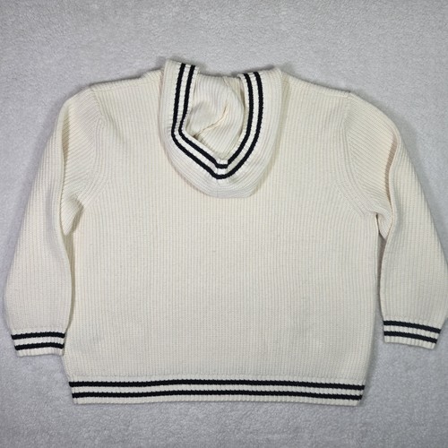 Levi's Mens 3XL Loose Fit V-Neck Knit Sweater Hoodie White Wool Blend - Picture 6 of 9