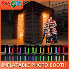 Inflatable Photo Booth Portable Shooting Photobooth Tent Enclosure Kit W/LED USA