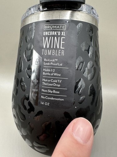 BRUMATE UNORK'D XL BICCHIERE DA VINO ISOLATO 14 OZ CON COPERCHIO BEVLOCK A PROVA DI PERDITE - Foto 9 di 10
