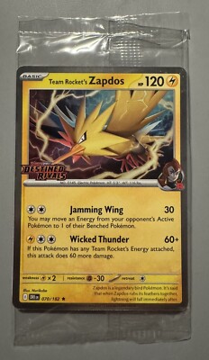 POKEMON TEAM ROCKET'S ZAPDOS SG MY PH EXCLUSIVE HOT-STAMPED 070