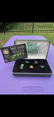 Vintage Men Kingdom Come Planet Krypton  Green Lantern Ring Set Rare L@@k