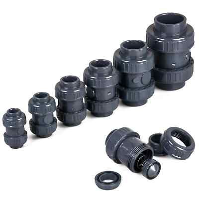 PVC Rückschlagventil mit Klebemuffen, Teich Filter Pool Schwimmbad