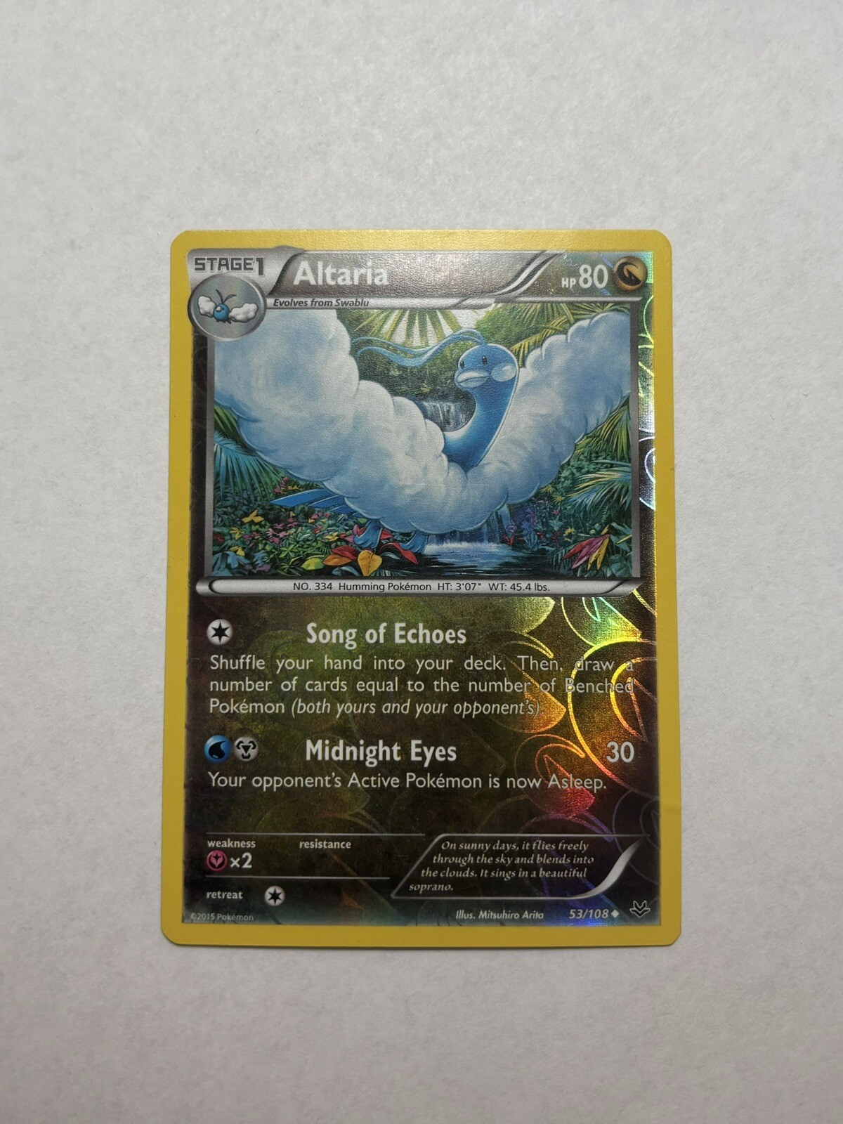 Altaria 53/108 Reverse Holo XY Roaring Skies Uncommon Card NM/LP Pokemon TCG