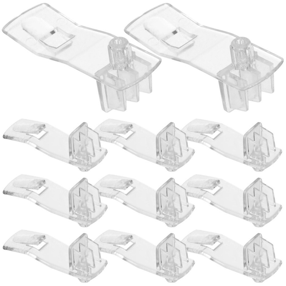 25pcs Shelf Pegs Clear Locking Clips Plastic Shelf Clips Home