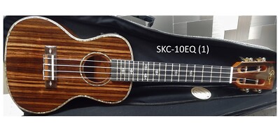Smiger Concert Ukulele Acoustic-Electric AA Ebony Wood Heavy Gig Bag (SKC-10EQ)1