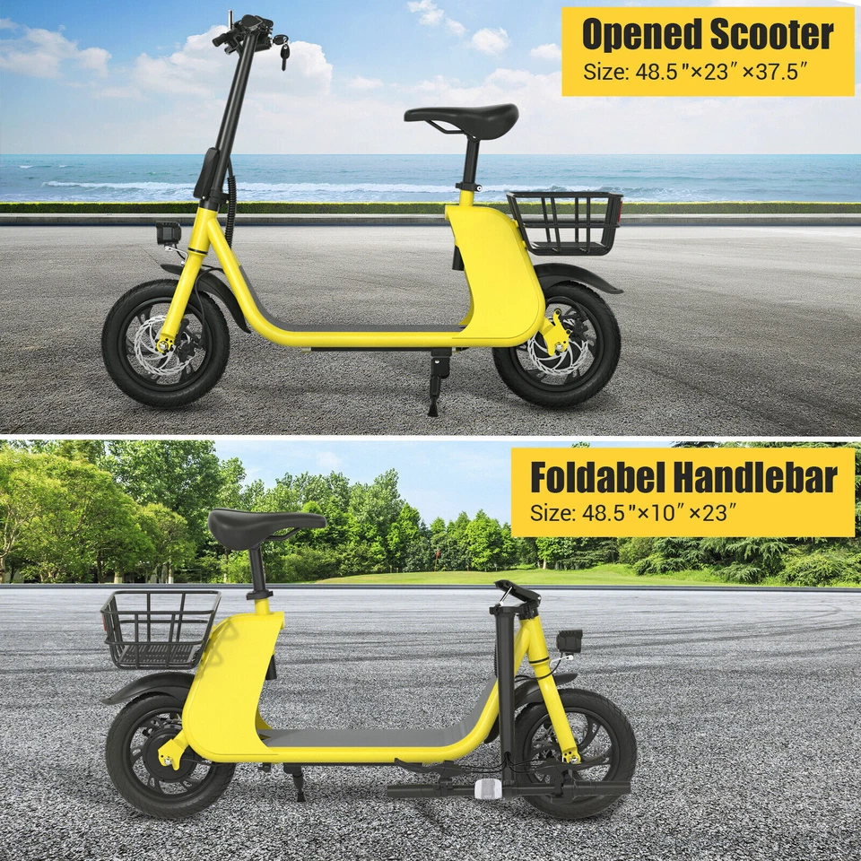450W Adulto Plegable Scooter Eléctrico Cercanías Off-Road Ebike Bicicleta E-Scooter Foto 2 de 4