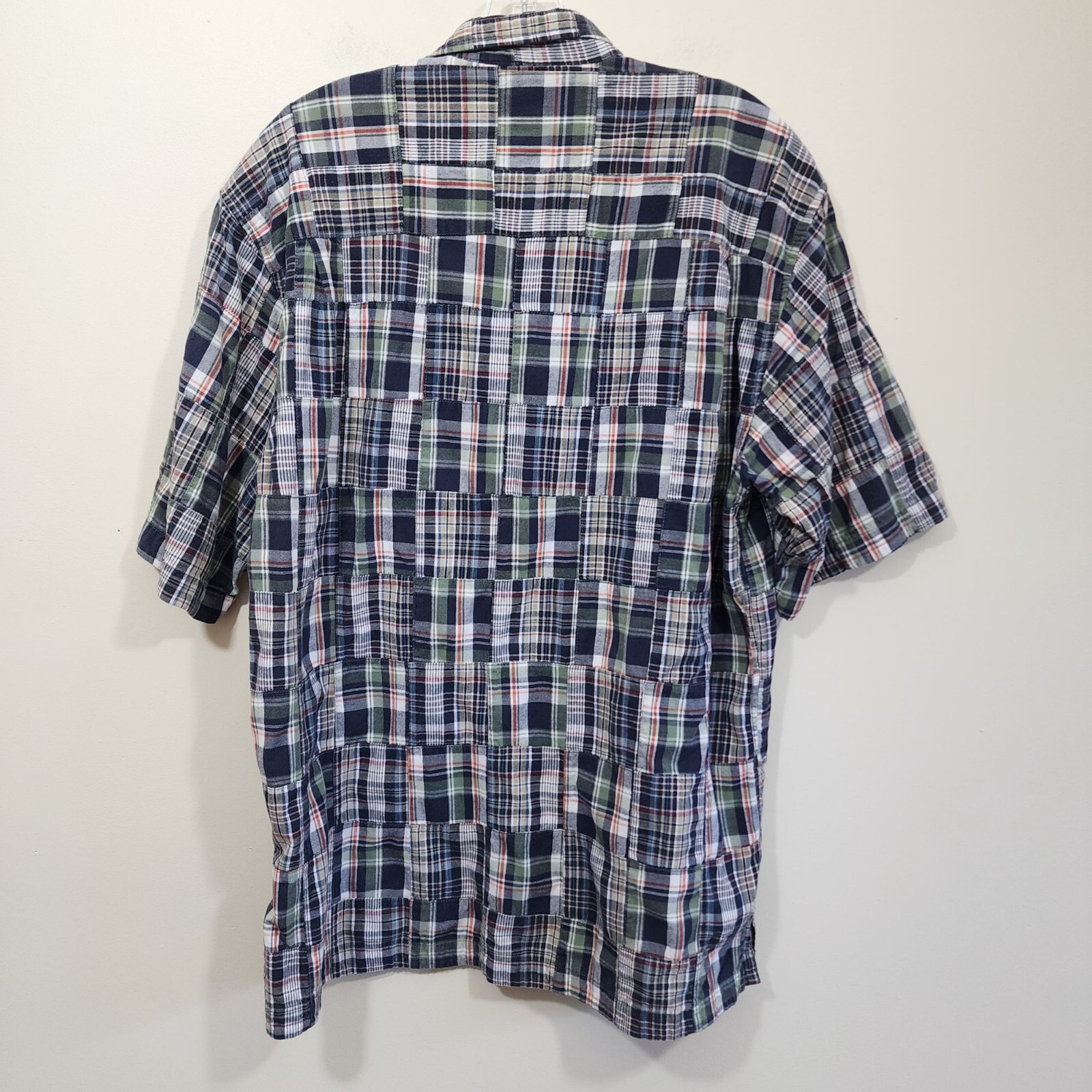 Izod patchwork short sleeve button down shirt men… - image 3