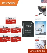5 Pack E-Series 64GB Micro SD Card - X-Ray & Water Proof for Ultimate Safety