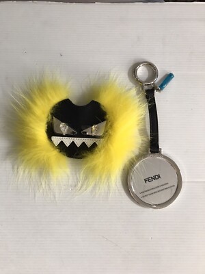 New FENDI Monster Black & Yellow Mirror Keychain | eBay