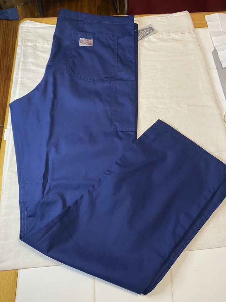 Scrubzone uniforme médico fondo exfoliante azul marino pequeño nuevo sin etiquetas Foto 2 de 4