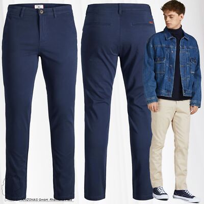 Herren JACK & JONES Chino Hose Stretch Pants Slim Fit JPSTMARCO JJBOWIE NEU