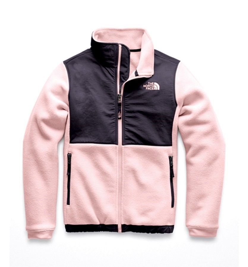 pink north face fleece jacket