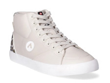 Airwalk women size 9 Classics Axle Mid Beige High Tops Lace Up Leopard Accents