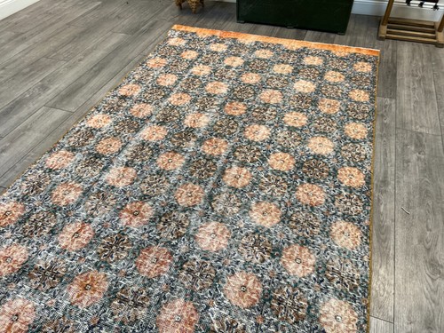 Orange Türkischer Teppich, Laege Oushak Teppich, Vintage Teppich, Böhmischer Teppich, 4,7 x 8,8 Fuß - Bild 10 von 11