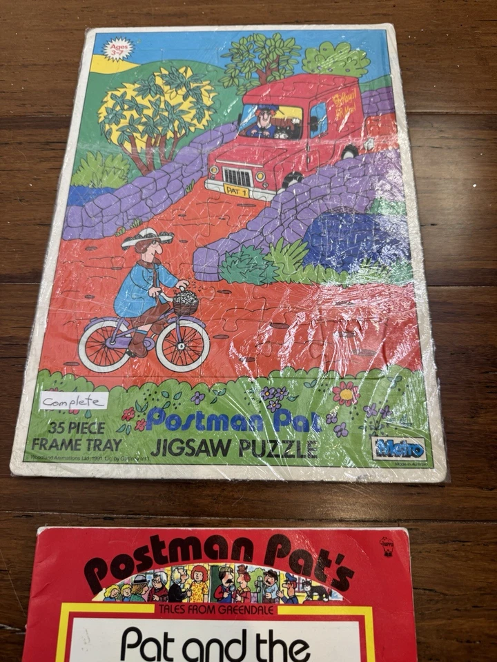 Postman Pat Vintage Puzzle Set Gaffney Metro And Book Original - image 2 of 4