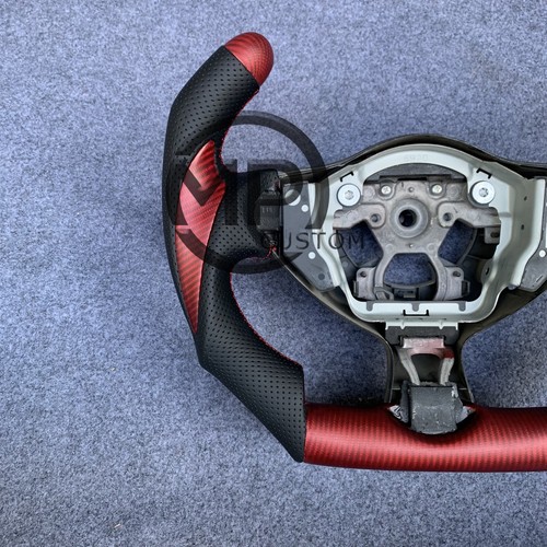 Fi Shape Red Carbon Fiber Steering Wheel Fit For Nissan 370Z Z34 QX70 FX50 2009+ - Picture 8 of 9