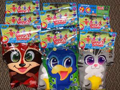 GLOVE A BUBBLES LOT OF 9- WAVE AND PLAY  ZING TOYS animals