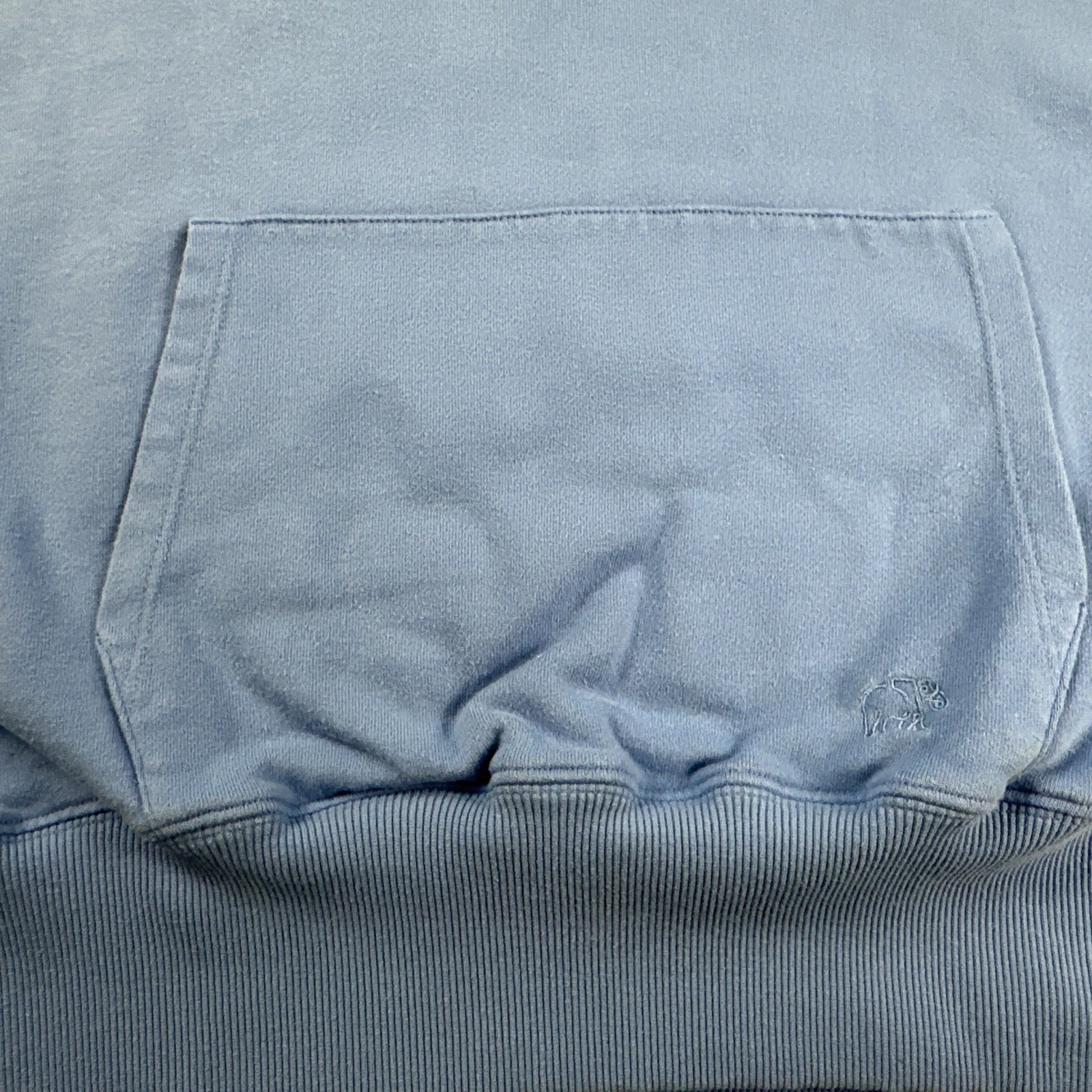 OFF WHITE felpa con cappuccio avorio ella blu medio