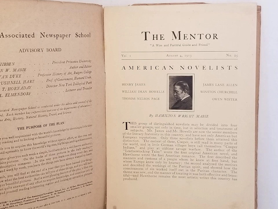The Mentor Dept Of Literature American Novelists Aug 4, 1913 Weekly Publication - Image 4 of 4