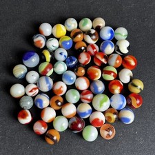 Vintage Akro Agate Christensen Peltier Glass Marble Lot NICE 62