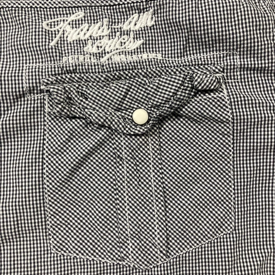 Camisa bordada Petrol Industries para hombre talla XL azul a cuadros Trans Am Series S/S Foto 3 de 4