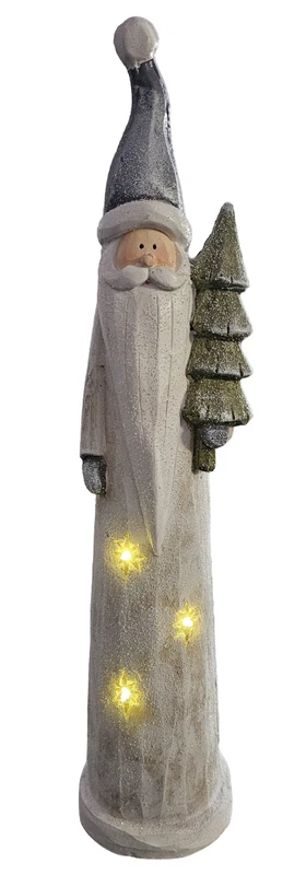 Babbo Natale Susan con Albero Statua Decorazione Natalizia 66 cm Addobbo LED, fotografia 6 di 7